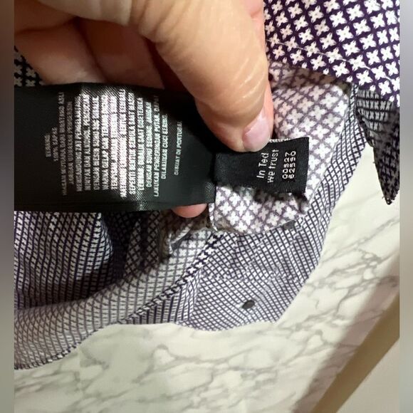 Ted Baker London Long Sleeve Circle Geo Print Shirt Size Mens S - Picture 10 of 11